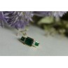 10K YELLOW GOLD EMERALD & DIAMONDS RING SIZE 5.5