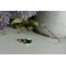 10K YELLOW GOLD EMERALD & DIAMONDS RING SIZE 5.5