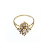 10K YELLOW GOLD  WHITE SAPPHIRE RING SIZE 5.5