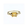 10K YELLOW GOLD TOURMALINE & DIAMONDS RING SIZE 8