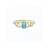 10K YELLOW GOLD BLUE SPINEL RING SIZE 8