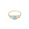 10K YELLOW GOLD BLUE SPINEL RING SIZE 8