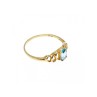 10K YELLOW GOLD BLUE SPINEL RING SIZE 8