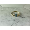 10K YELLOW GOLD BLUE SPINEL RING SIZE 8