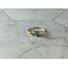 10K YELLOW GOLD BLUE SPINEL RING SIZE 8