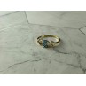 10K YELLOW GOLD BLUE SPINEL RING SIZE 8