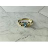 10K YELLOW GOLD BLUE SPINEL RING SIZE 8