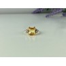 10K YELLOW GOLD YELLOW TOPAZ & DIAMONDS RING SIZE 9.75