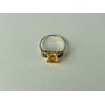 10K YELLOW GOLD YELLOW TOPAZ & DIAMONDS RING SIZE 9.75