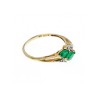 10K YELLOW GOLD  EMERALD & DIAMONDS RING SIZE 6.75
