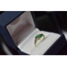 10K YELLOW GOLD  EMERALD & DIAMONDS RING SIZE 6.75