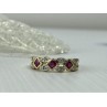 10K YELLOW GOLD PINK TOPAZ & DIAMONDS RING SIZE 8
