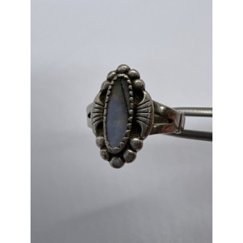 925 Sterling Silver Mother Of Pearl Ring Size 5.5