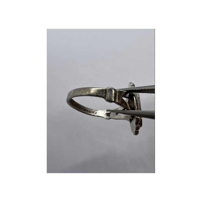 925 Sterling Silver Mother Of Pearl Ring Size 5.5