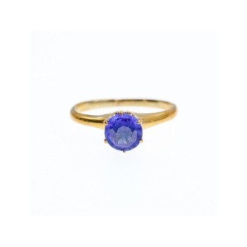 10K YELLOW GOLD TANZANITE RING SIZE 5.5
