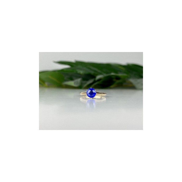 10K YELLOW GOLD TANZANITE RING SIZE 5.5