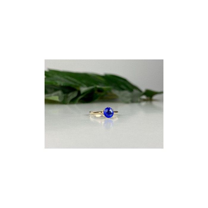 10K YELLOW GOLD TANZANITE RING SIZE 5.5