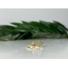10K YELLOW GOLD EMERALD BOW RING SIZE 7.25