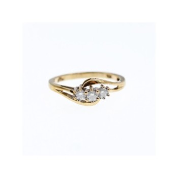 10K YELLOW GOLD SAPPHIRE RING SIZE 6.75