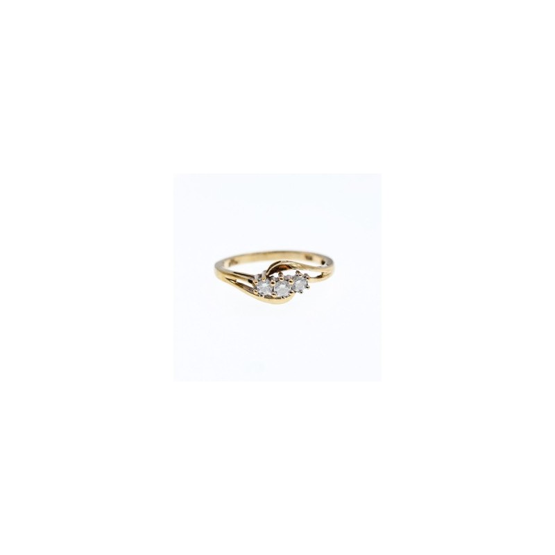 10K YELLOW GOLD SAPPHIRE RING SIZE 6.75