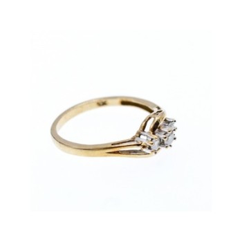 10K YELLOW GOLD SAPPHIRE RING SIZE 6.75