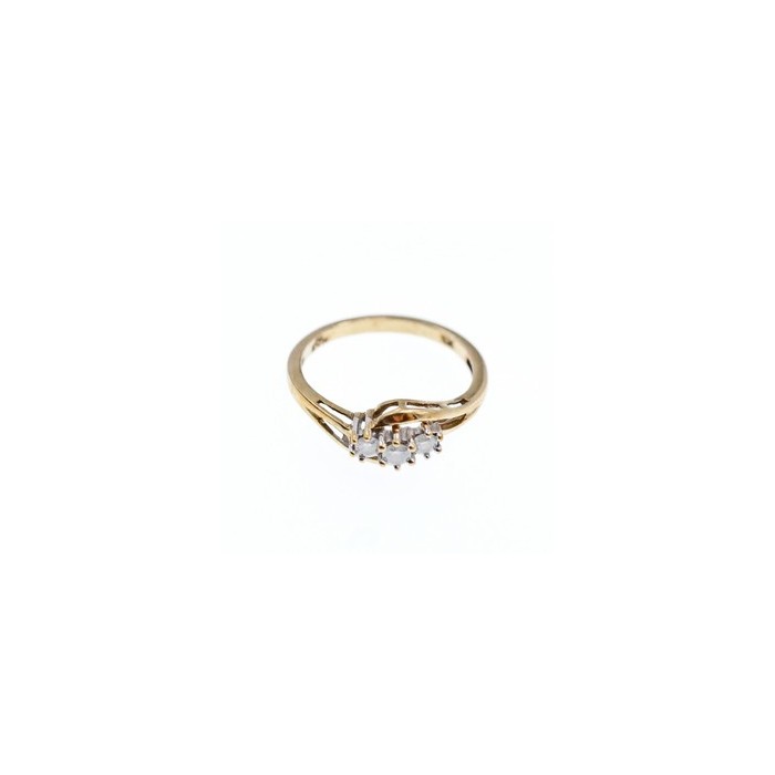 10K YELLOW GOLD SAPPHIRE RING SIZE 6.75
