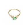 10K YELLOW GOLD TSAVORITE & DIAMONDS RING SIZE 6.25