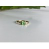 10K YELLOW GOLD TSAVORITE & DIAMONDS RING SIZE 6.25