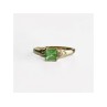 10K YELLOW GOLD TSAVORITE & DIAMONDS RING SIZE 6.25