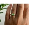 10K YELLOW GOLD TSAVORITE & DIAMONDS RING SIZE 6.25