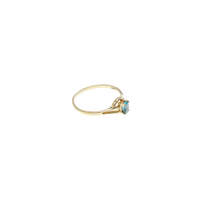 10K YELLOW GOLD TOPAZ & DIAMOND RING SIZE 6.75