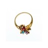 10K YELLOW GOLD AMETHYST, GARNET, TOPAZ, PERIDOT & DIAMOND RING SIZE 6.25
