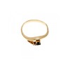 10K YELLOW GOLD SAPPHIRE & DIAMOND RING SIZE 7