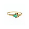 10K YELLOW GOLD  EMERALD & DIAMONDS RING SIZE 6.75