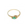 10K YELLOW GOLD  EMERALD & DIAMONDS RING SIZE 6.75