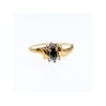10K YELLOW GOLD  SPINEL & DIAMONDS RING SIZE 8.5