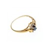 10K YELLOW GOLD  SPINEL & DIAMONDS RING SIZE 8.5