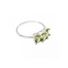 14K WHITE GOLD PERIDOT & DIAMONDS RING SIZE 11.12