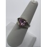 925 Sterling Silver CZ Pink Heart Ring Size 6.5