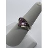 925 Sterling Silver CZ Pink Heart Ring Size 6.5