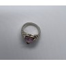 925 Sterling Silver CZ Pink Heart Ring Size 6.5