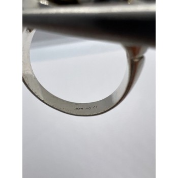 925 Sterling Silver CZ Pink Heart Ring Size 6.5