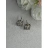 925 Sterling Silver Beryl Stud Earrings Length 0.35 Inch