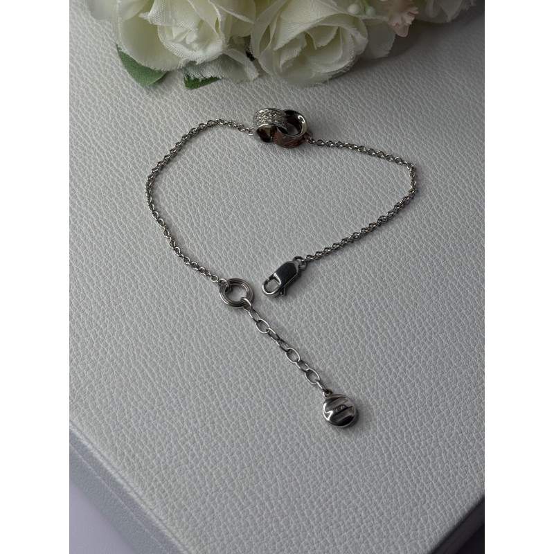 Ewa 925 Sterling Silver CZ Bracelet Length 7/ 8.5 Inch