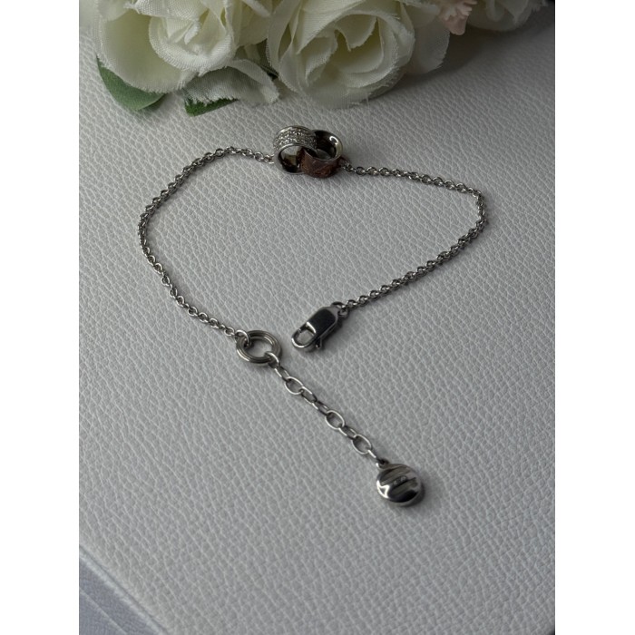 Ewa 925 Sterling Silver CZ Bracelet Length 7/ 8.5 Inch