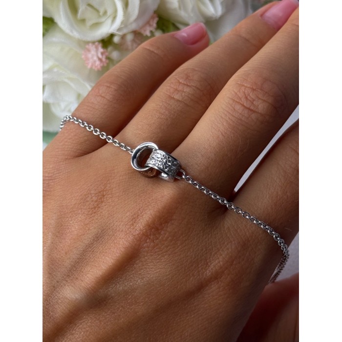 Ewa 925 Sterling Silver CZ Bracelet Length 7/ 8.5 Inch