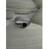 925 Sterling Silver Garnet Ring Size 8.5