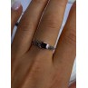 925 Sterling Silver Garnet Ring Size 8.5