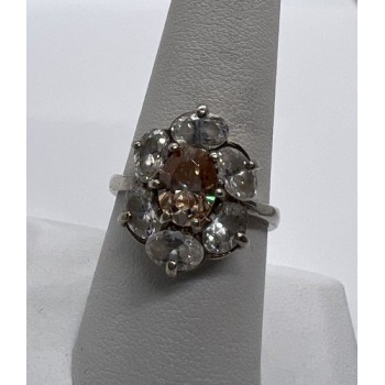 925 Sterling Silver CZ Ring Size 8