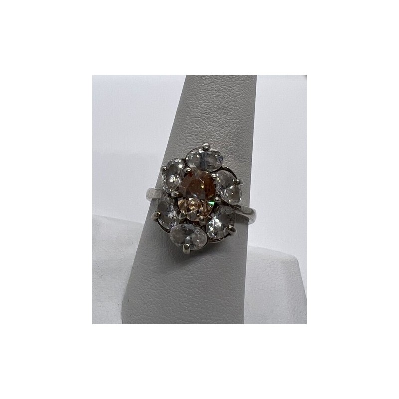 925 Sterling Silver CZ Ring Size 8